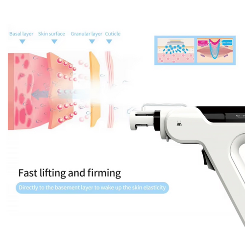 VIME Collagen Hydro Derm Pen – Professional Nano MTS Microneedling Device with 3 Interchangeable Heads (Round, Square, 9-Pin)